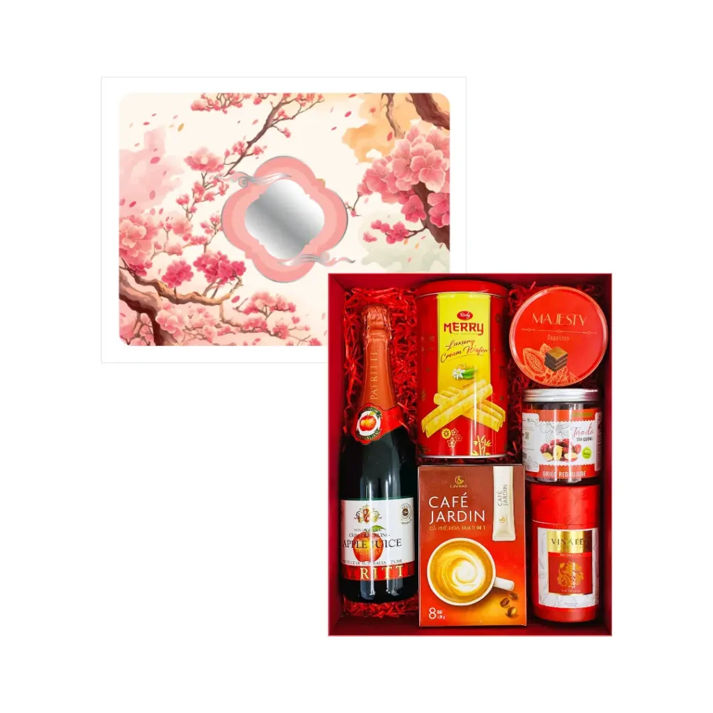 HỘP QUÀ TẾT ĐÀO KHOE SẮC HDKS04 1 Dao-Khoe-Sac-HDKS-04.webp